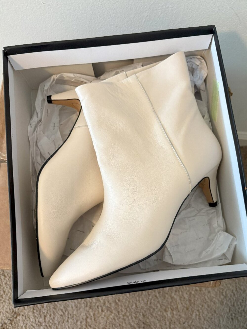 Dolce Vita Dot 100% Soft Leather Kitten Heel Ankle Boots Size 9M